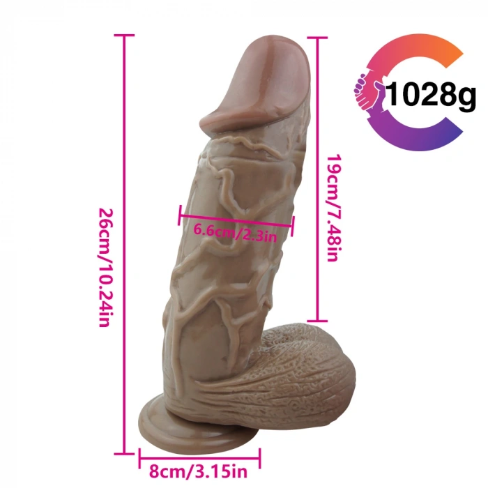 Eskişehir Erotik Shop 26CM Gerçekçi Mega Dildo