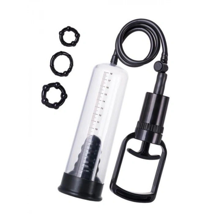 Eskişehir Erotik Shop 3 halkalı Penis Pompası PVC Şeffaf 20,5 cm