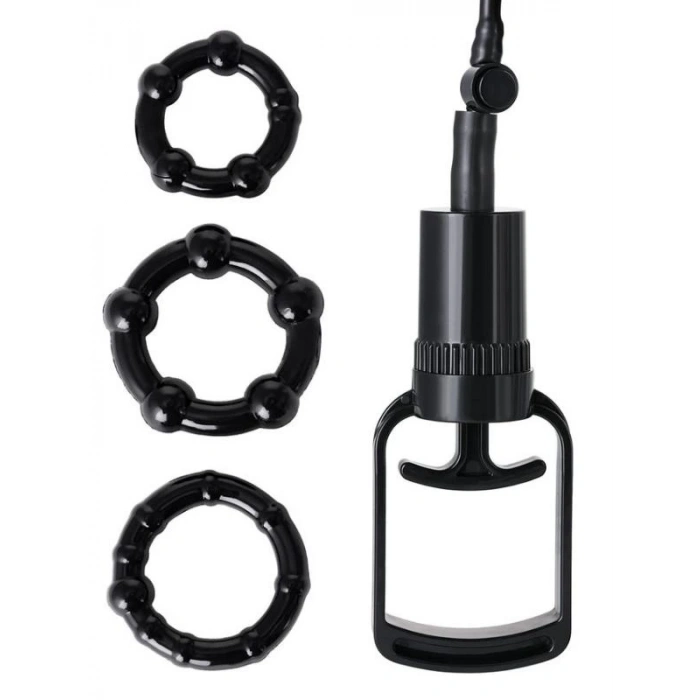 Eskişehir Erotik Shop 3 halkalı Penis Pompası PVC Şeffaf 20,5 cm