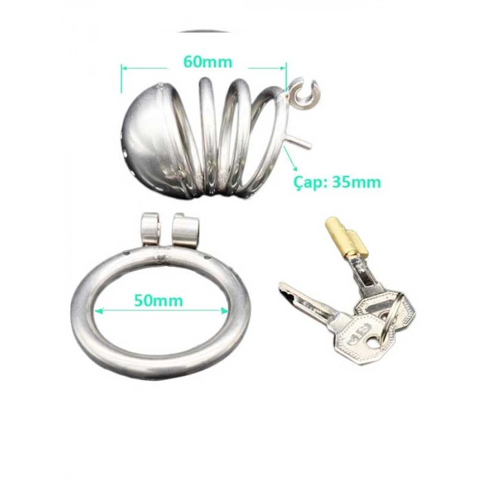 Eskişehir Erotik Shop BDSM Paslanmaz Çelik Penis Kafesi ModelNo6