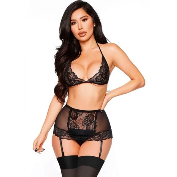Eskişehir Erotik Shop Dantelli Fantezi Jartiyer Takım Model No:3