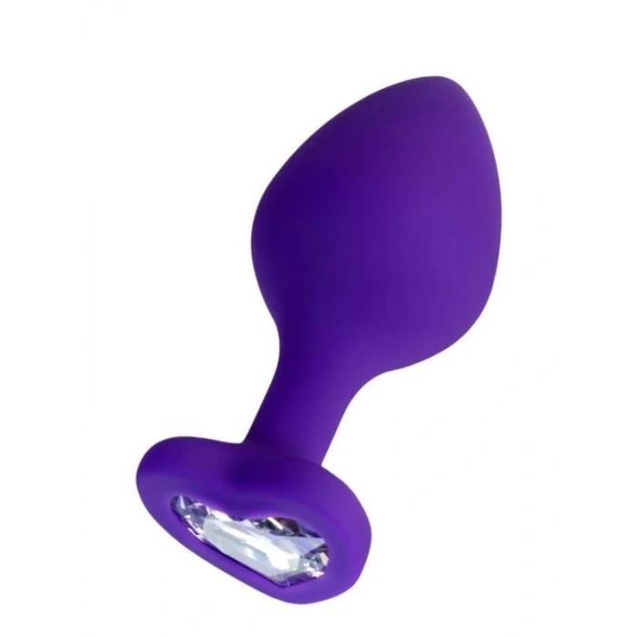 Eskişehir Erotik Shop Diamond Heart Anal Plug Mor 8 cm