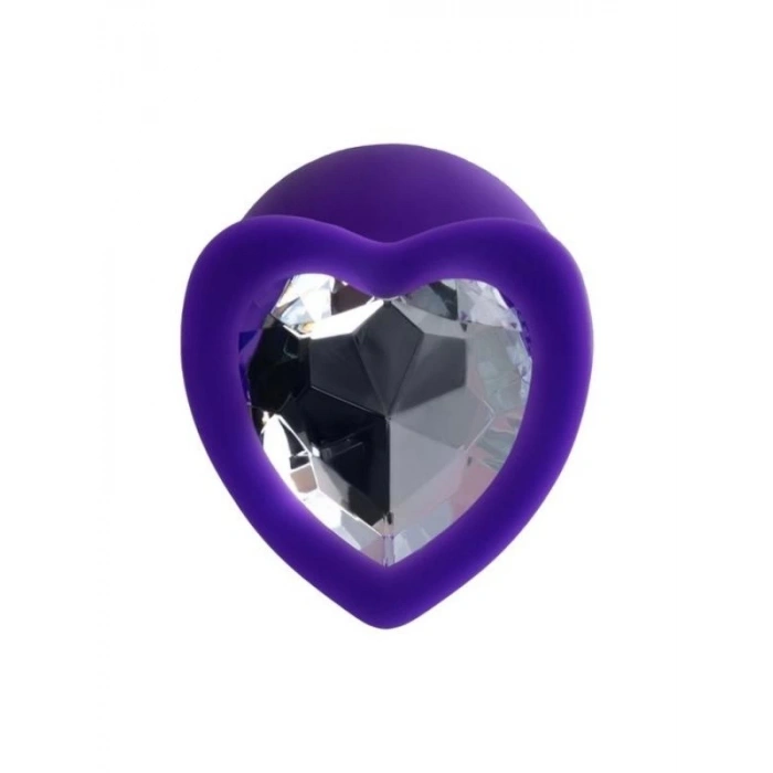 Eskişehir Erotik Shop Diamond Heart Anal Plug Mor 8 cm