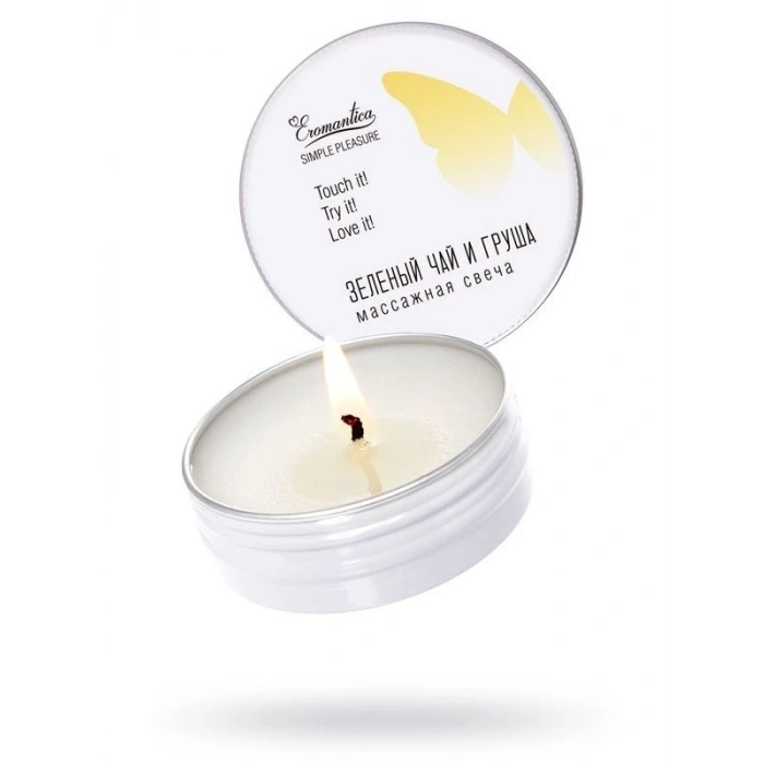 Eskişehir Erotik Shop Eromantica Masaj Mumu - Yeşil Çay ve Armut Aromalı