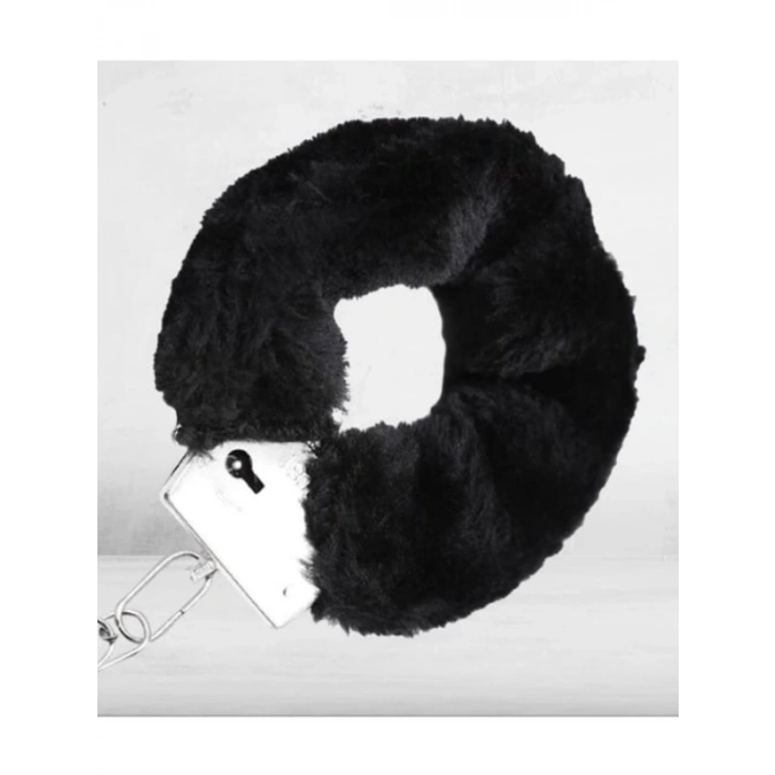 Eskişehir Erotik Shop Fetiş Fantezi Siyah Peluşlu Metal Kelepçe