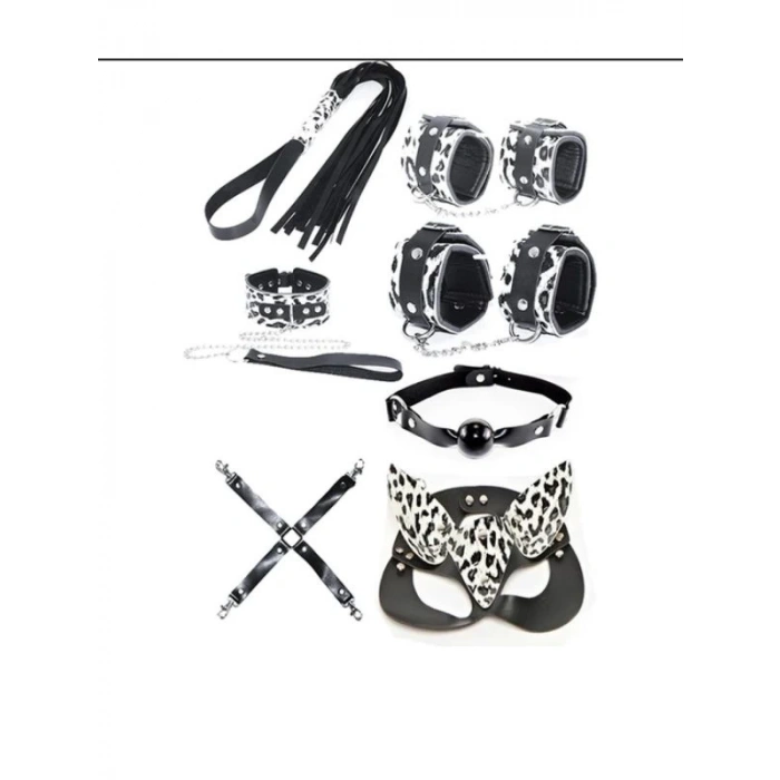 Eskişehir Erotik Shop Fetiş Leopar Set 7 Parça