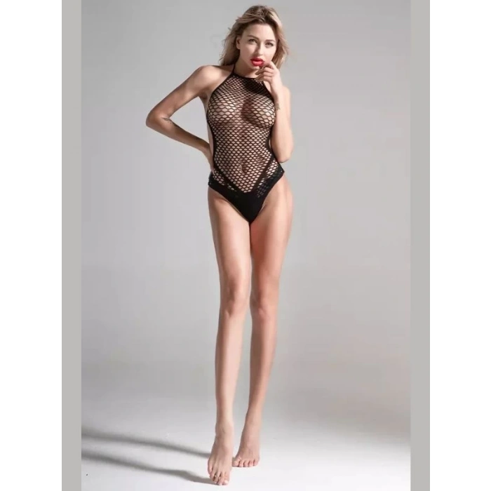 Eskişehir Erotik Shop Kadın Siyah Fileli Seksi Babydoll