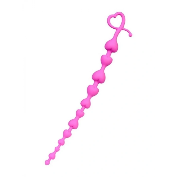 Eskişehir Erotik Shop Long Sweety anal Zinciri silikon pembe 34 cm  2,7 cm