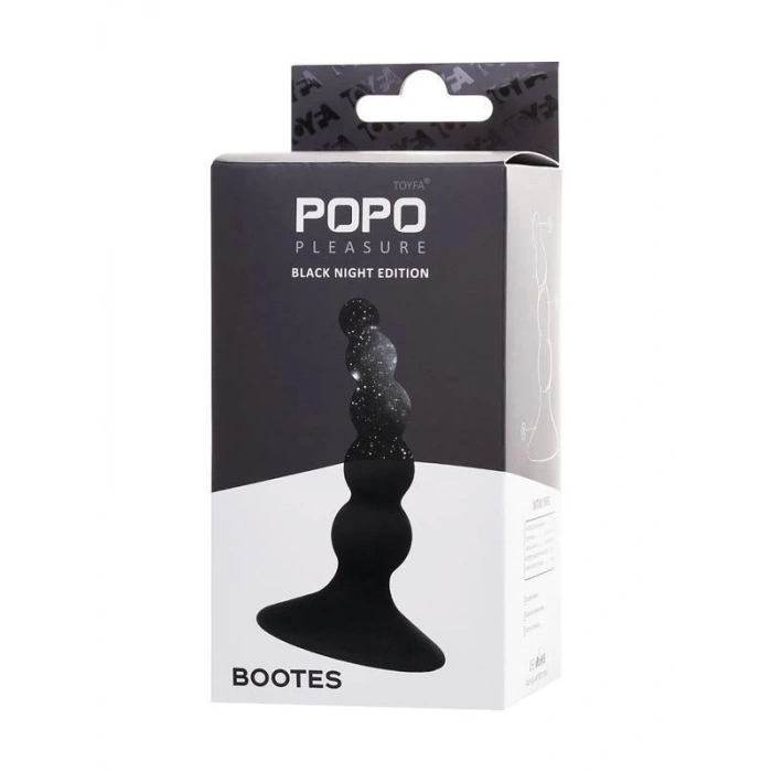 Eskişehir Erotik Shop POPO Bootes Anal Plug silikon siyah 10 cm