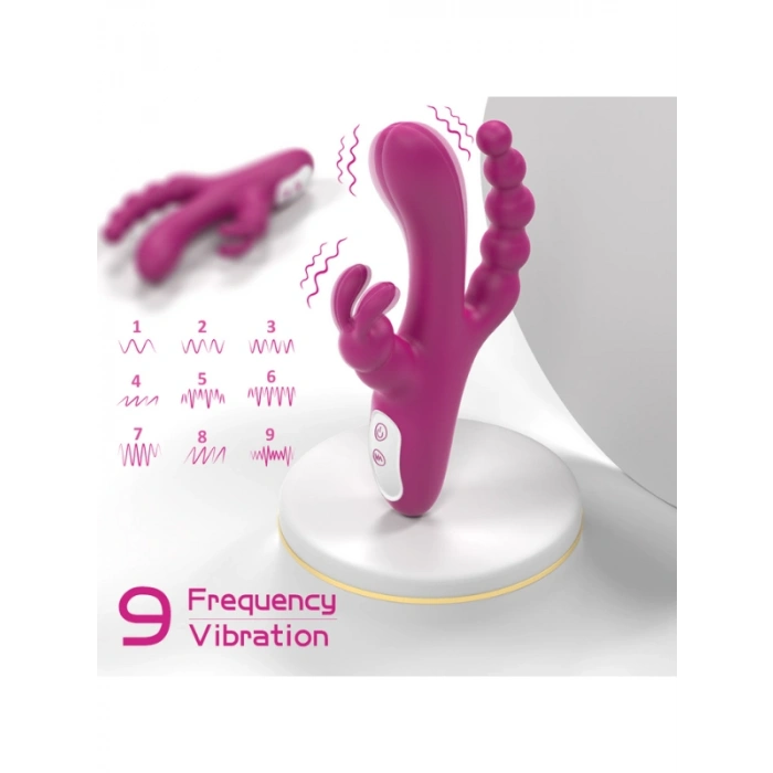 S-Hande 3ü 1 Arada Tavşan Vibratör – Mor