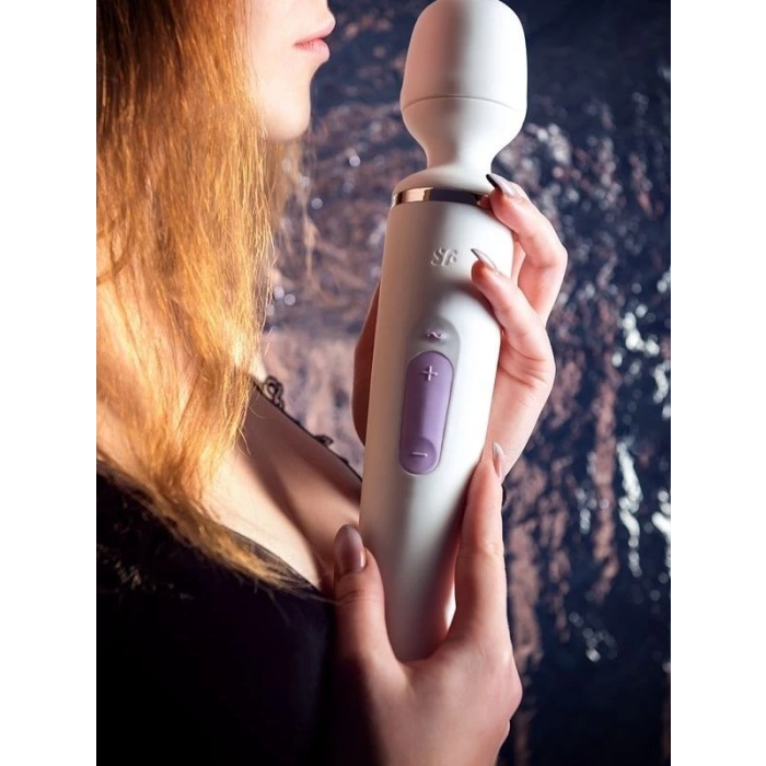 Eskişehir Erotik Shop Satisfyer Wand-er Woman Beyaz Vibratör 34cm