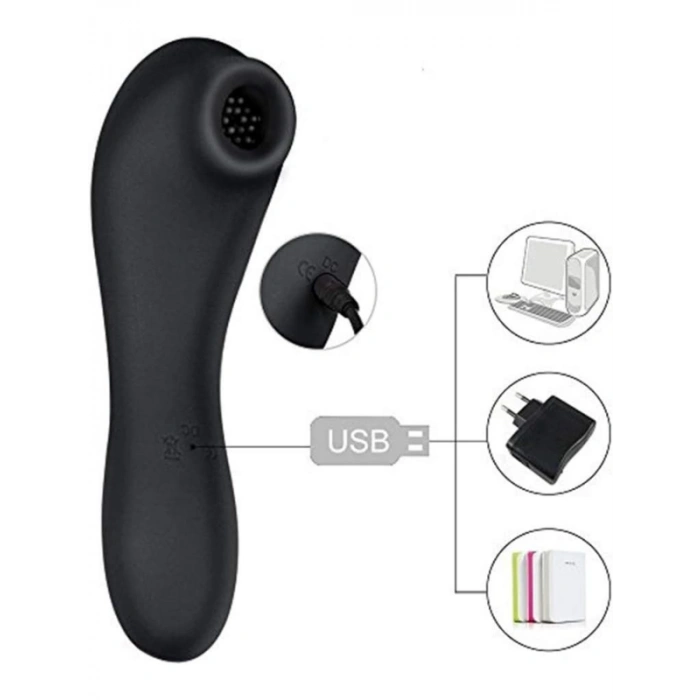 Eskişehir Erotik Shop Siyah Klitoral emiş vibratörü
