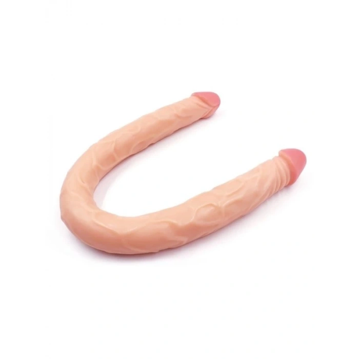 Eskişehir Erotik Shop Ten Rengi 55 cm Çift Taraflı Dildo Model No:1034