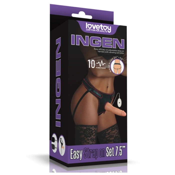 Vibrating Easy Strapon Set 7.5 İnç Belden Bağlamalı