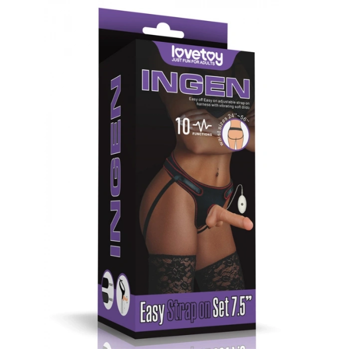 Vibrating Easy Strapon Set 7.5 İnç Belden Bağlamalı Model2