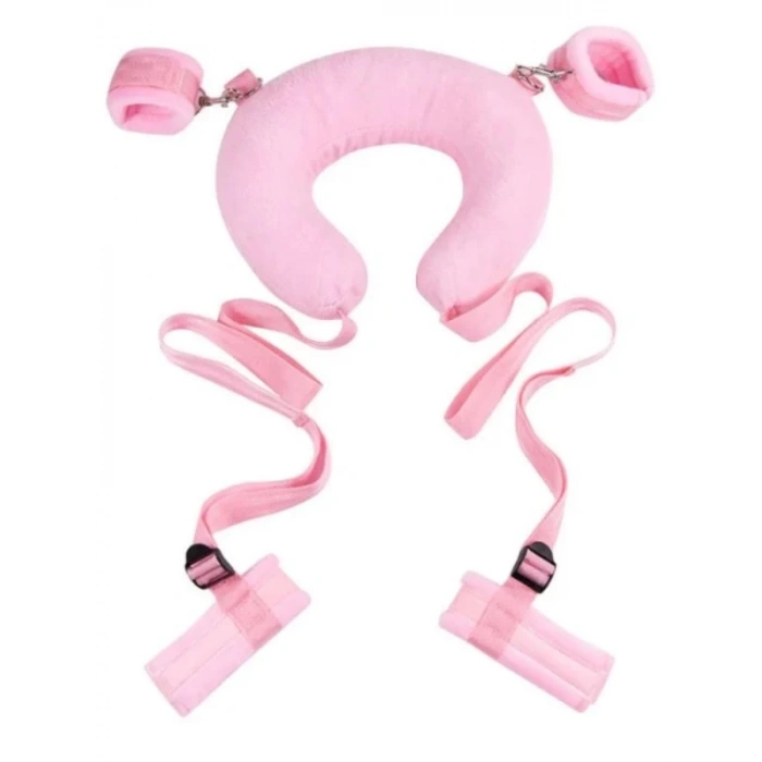 Eskişehir Erotik Shop Yastıklı El Ayak Bağlama Seti Pembe
