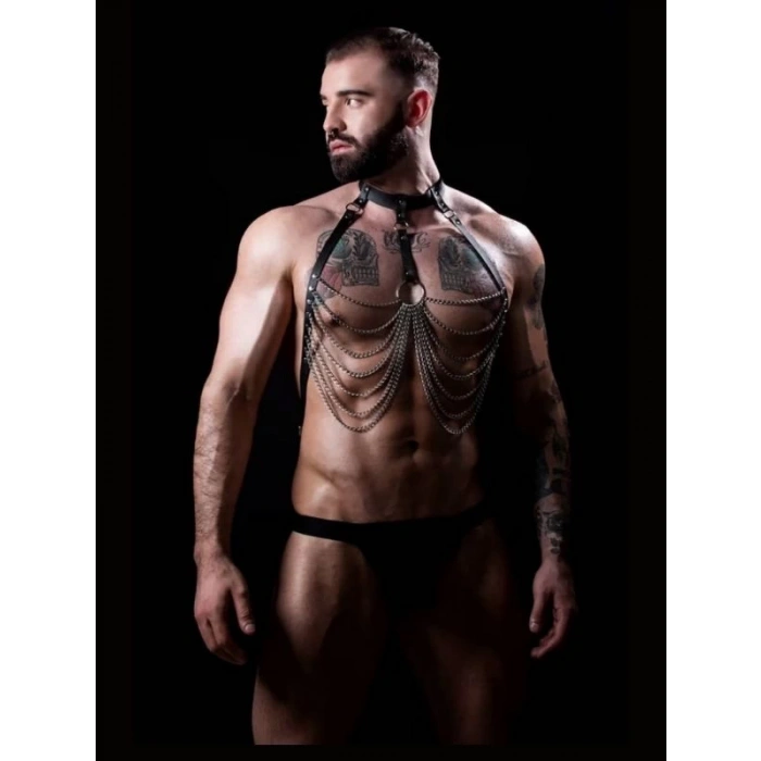Eskişehir Erotik Shop Zincir Detaylı Erkek Harness Model 4