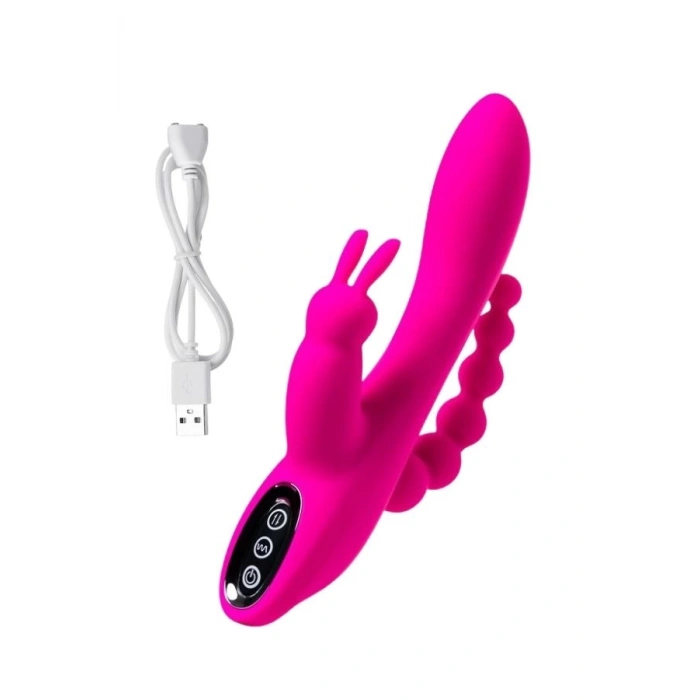 Eskişehir Shop Jos Spanky Üçlü 21cm Pembe Vibratör