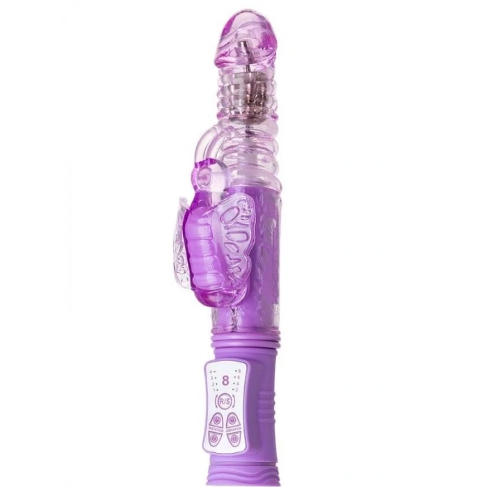 Eskişehir Shop Serk High-Tech İleri Geri Haraketli Klitoral Uyarıcı Vibratör mor, 24,5 cm