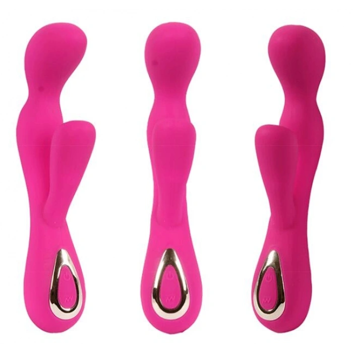 Female Vibrator Mor Renk Çift Motorlu Rabbit Vibratör ve Klitoris Uyarıcı