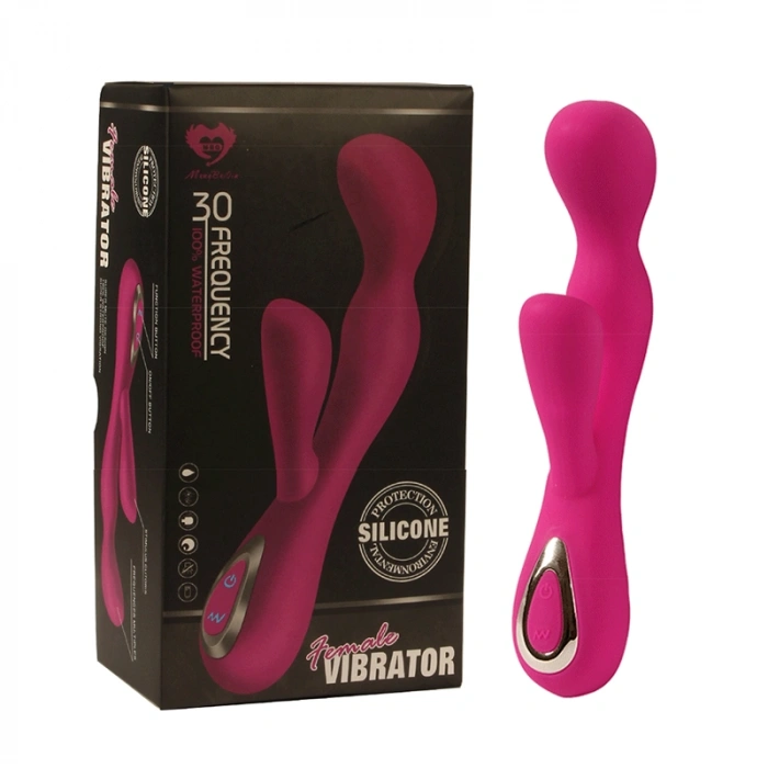 Female Vibrator Mor Renk Çift Motorlu Rabbit Vibratör ve Klitoris Uyarıcı
