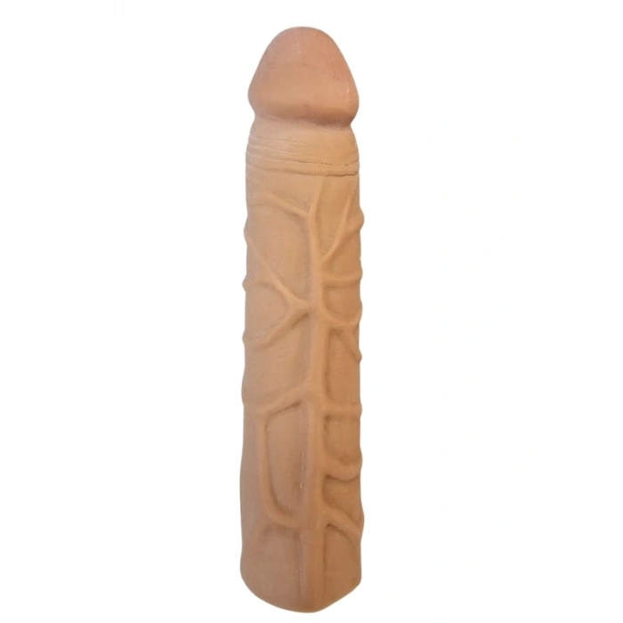 Gerçekçi Melez Penis Kılıfı Et Dokusunda 17 cm