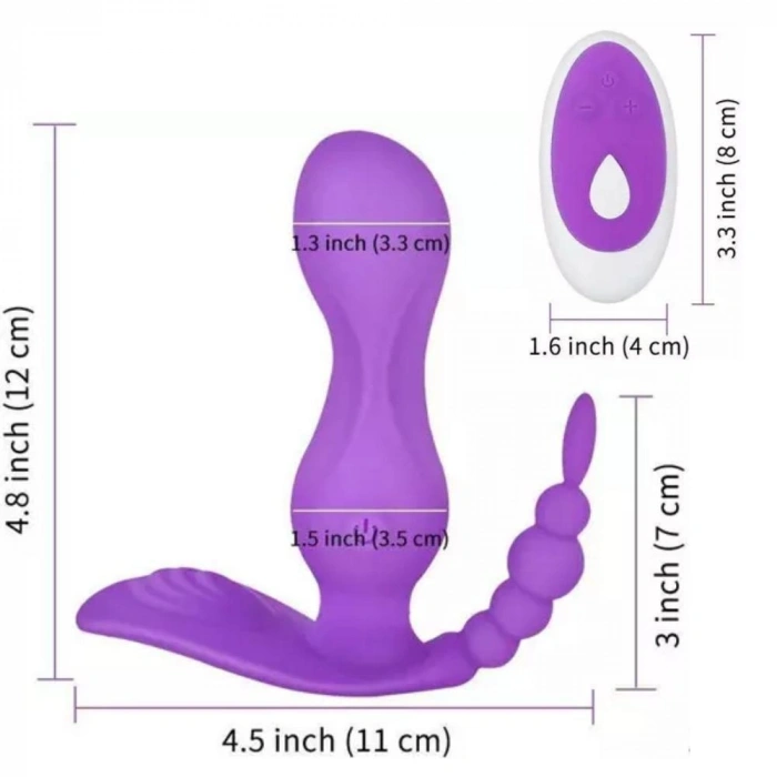 JAIN Kablosuz Kumandalı 3 in 1 Giyilebilir Vibratör – G-Spot ve Klitoris Uyarıcı Model