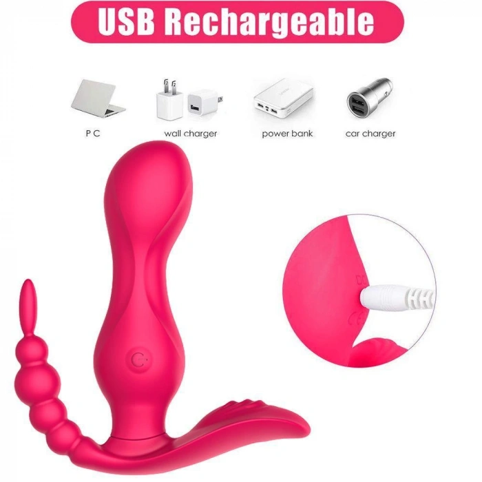 JAIN Kablosuz Kumandalı 3 in 1 Giyilebilir Vibratör – G-Spot ve Klitoris Uyarıcı Model