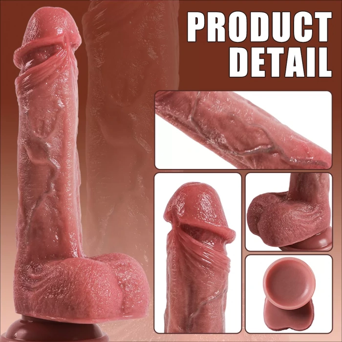Jake - Isıtmalı İleri Geri Hareketli ve Rotasyonlu Gerçekçi Damarlı Yapay Penis Vibrator