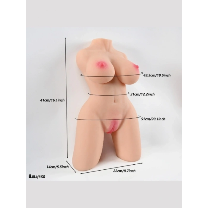 Gerçekçi 4 Kg Yarım Vücut Vajina Mastürbatör – TPE, Tam Bacaklı, Premium Model