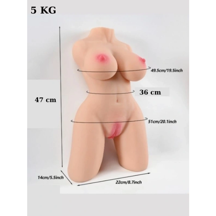 Gerçekçi 5 Kg Yarım Vücut Vajina Mastürbatör