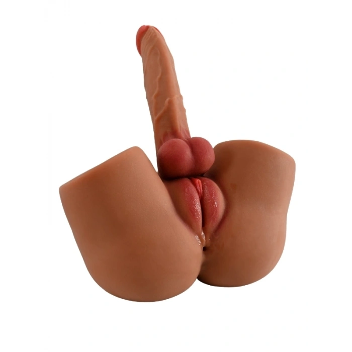 Gerçekçi 5.3 Kg Trans Kalça Mastürbatör – Vajina + Dildo, TPE Premium Model
