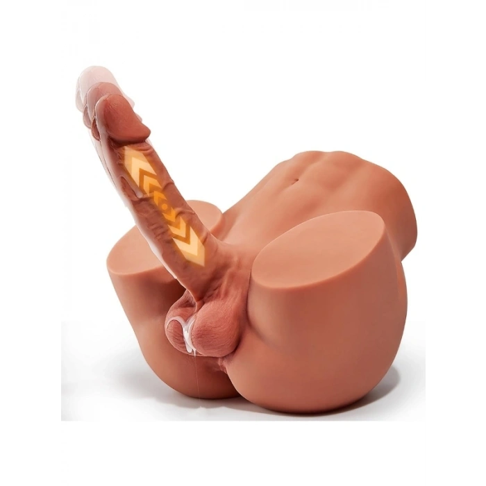 Titreşimli ve İleri Geri Hareketli 5 Kg Kalça Vajina Dildo Mastürbatör – Gerçekçi TPE Premium Model