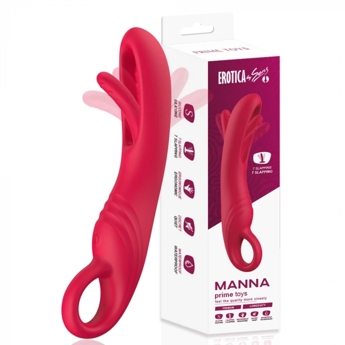 Manna Şarjlı Tutma Aparatlı Yeni Nesil Çırpma Hareketli Kavisli G Nokta Uyarıcı Vibratör