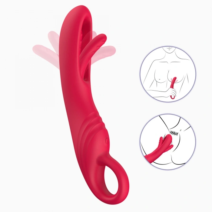 Manna Şarjlı Tutma Aparatlı Yeni Nesil Çırpma Hareketli Kavisli G Nokta Uyarıcı Vibratör
