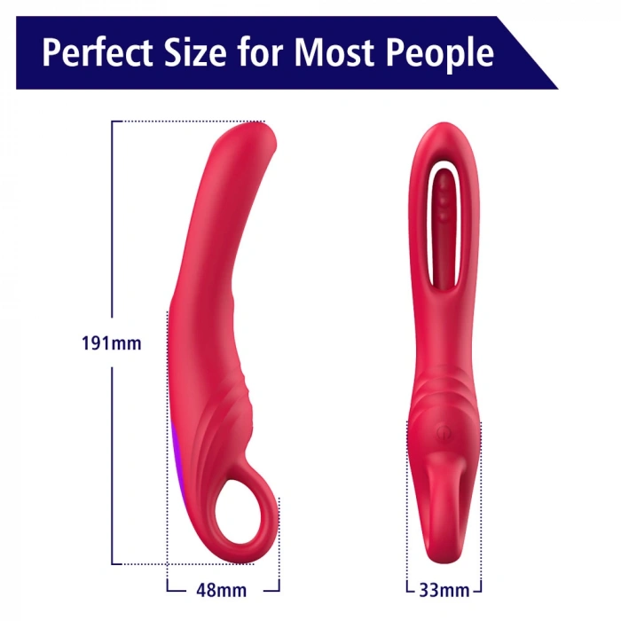 Manna Şarjlı Tutma Aparatlı Yeni Nesil Çırpma Hareketli Kavisli G Nokta Uyarıcı Vibratör