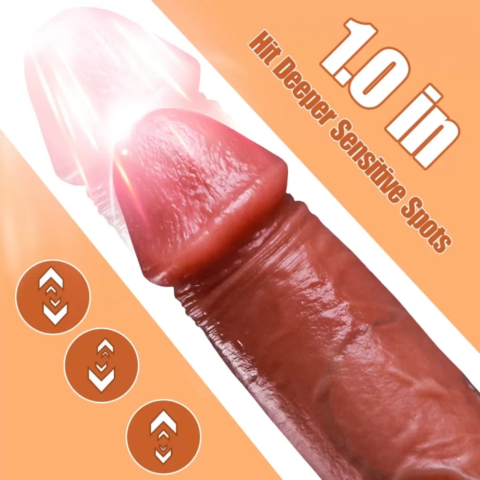 Micheal - Isıtmalı İleri Geri Hareketli ve Rotasyonlu Gerçekçi Damarlı Yapay Penis Vibrator