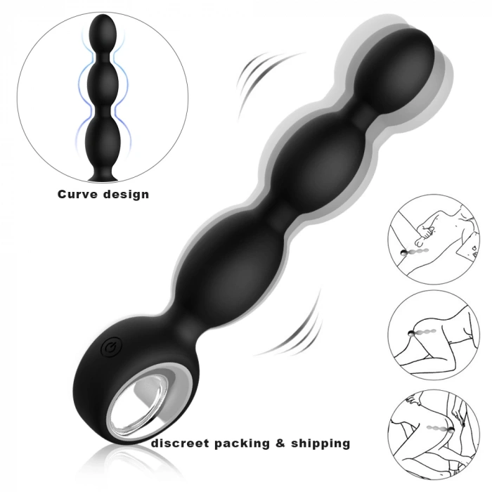 Milly Şarjlı Uzaktan Kumandalı Tutma Aparatlı Prostat Uyarıcı Boncuk Anal Vibratör