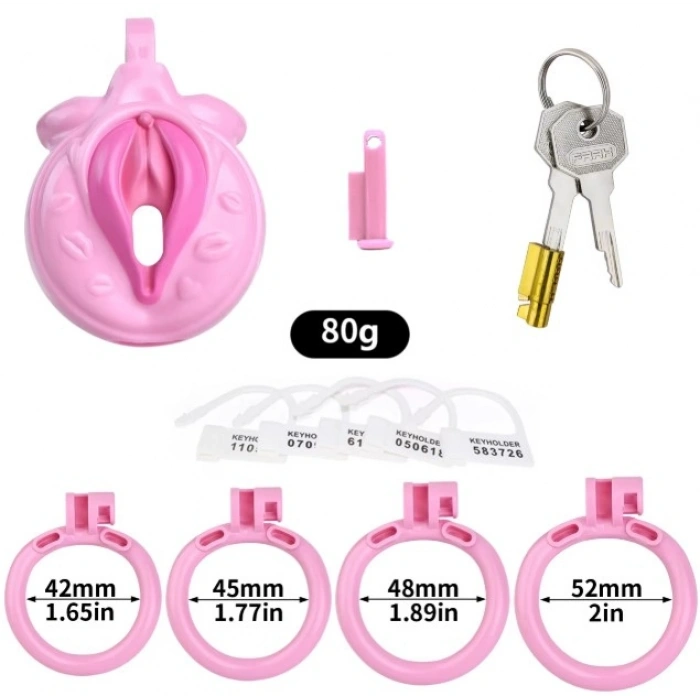 Mini Vajina Şeklinde Sissy Bekaret Kafesi