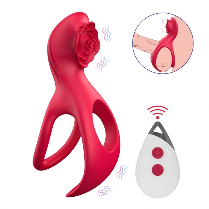 Nolan Şarjlı Uzaktan Kumandalı Klitoris Uyarıcı Vibratör Testis ve Penis Halkası