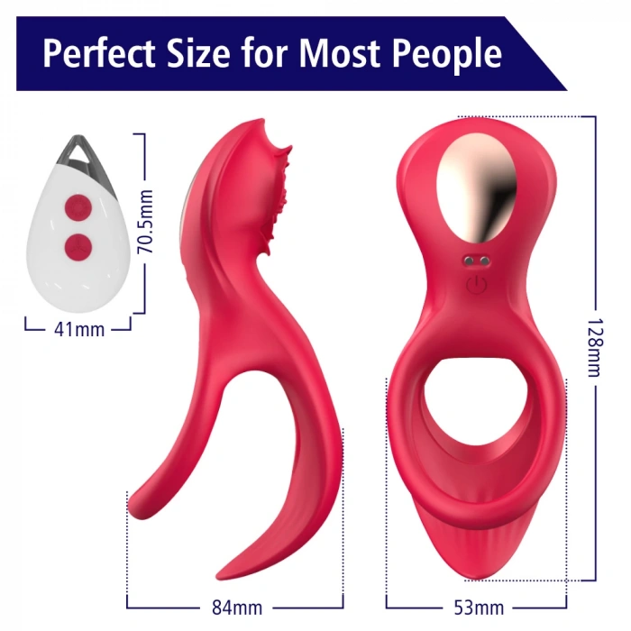 Nolan Şarjlı Uzaktan Kumandalı Klitoris Uyarıcı Vibratör Testis ve Penis Halkası