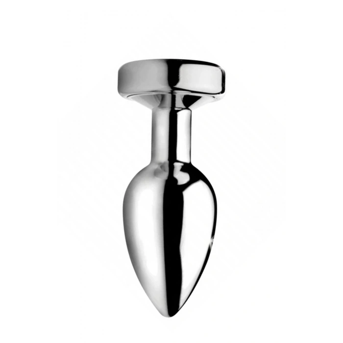 Paslanmaz Çelik Led Işıklı Pürüzsüz Silver Metal Anal Butt Plug