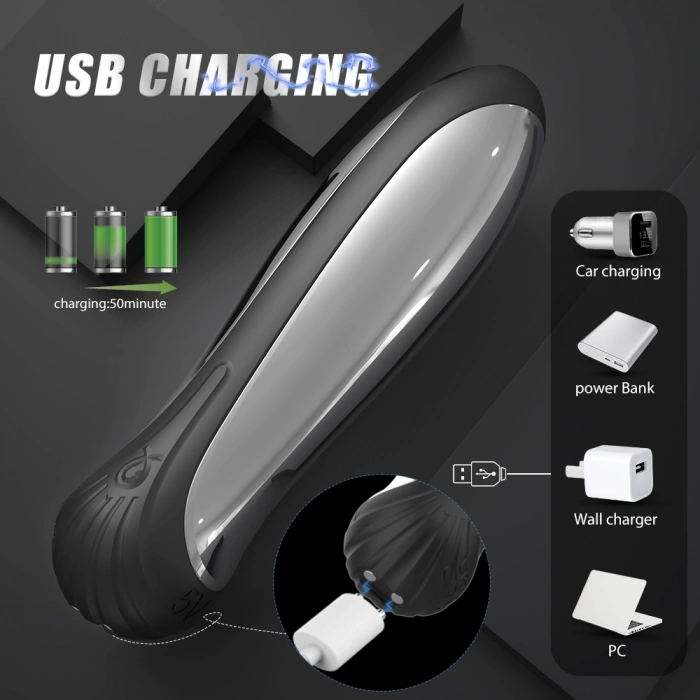 Poison Dart Şarjlı Elektrikli Uyarıcı G Nokta Uyarıcı ve Titreşimli Prostat Uyarıcı Anal Mini Vibratör