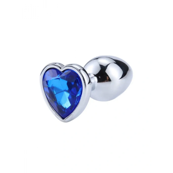 Premium Paslanmaz Çelik Kalp Taşlı Silver Anal Butt Plug
