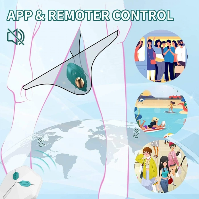 PRIME TOYS Telefon Kontrollü Manyetik Klipsli Külot İçi Giyilebilir Panty App 3 in 1 Vibratör