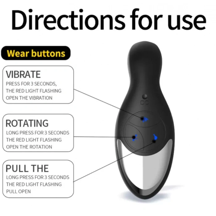 PROSTATE MASSAGER Kablosuz Kumandalı Şarjlı Hareketli Perine ve Prostat Masaj Vibratör