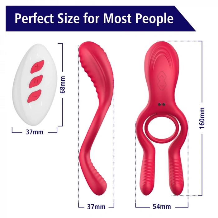 Singun Şarjlı Uzaktan Kumandalı Klitoris Uyarıcı Vibratör Perine Uyarıcı Penis Halkası