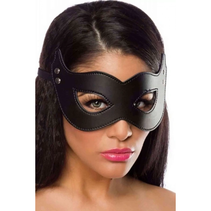 Siyah Özel Üretim Peluşlu Deri Maske