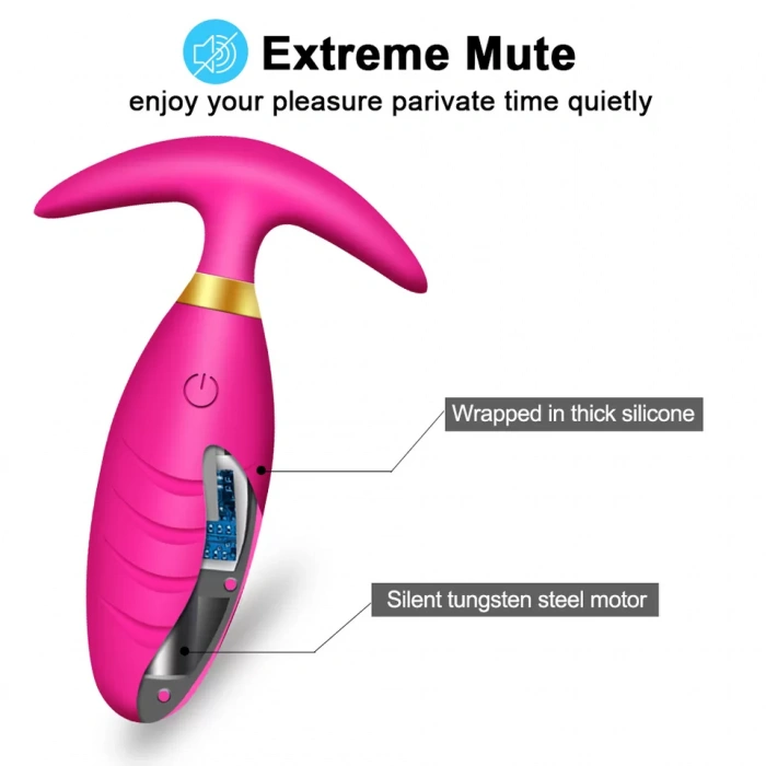 Kablosuz Kumandalı Şarjlı Güçlü Titreşimli Anal Vibratör Butt Plug