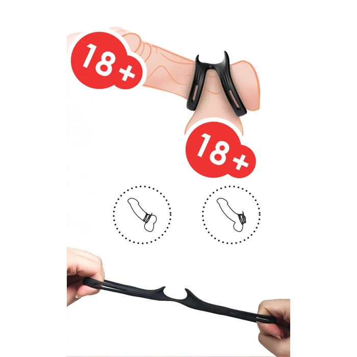 SLIT Performans Arttırıcı Silikon Testis Halkalı Penis Yüzüğü